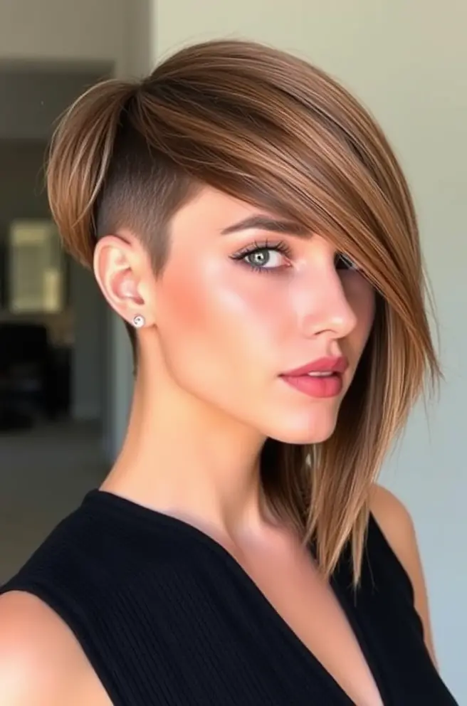 Trendy Low Taper Fade Straight Hair with Asymmetrical Cut