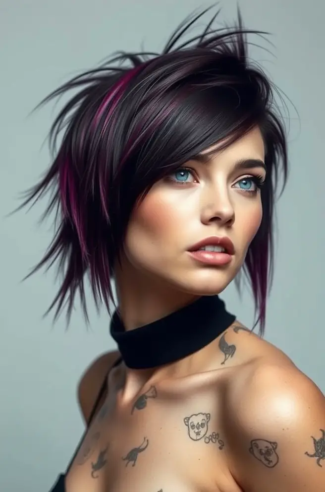 Trendy Skunk Hair Styles for Short Hair