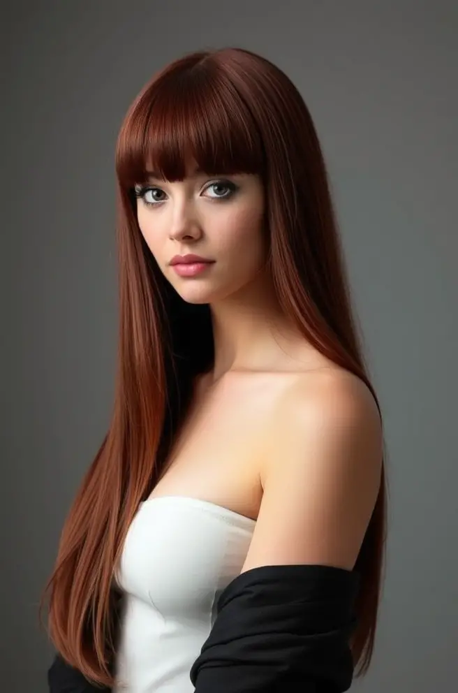 Unique Dark Red Hair Straight Styles