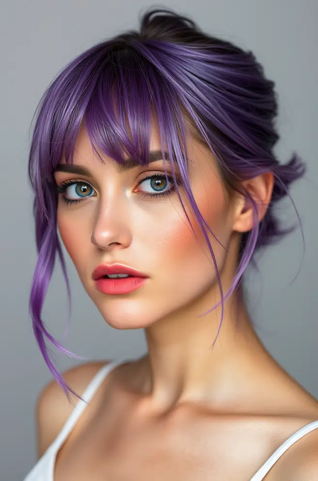 Unique Purple Highlights for a Fresh Take on Color