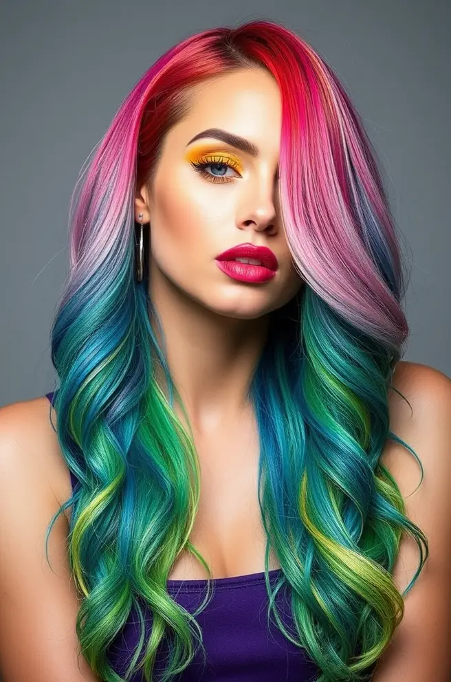 Vibrant Colorful Styles for 4A Hair