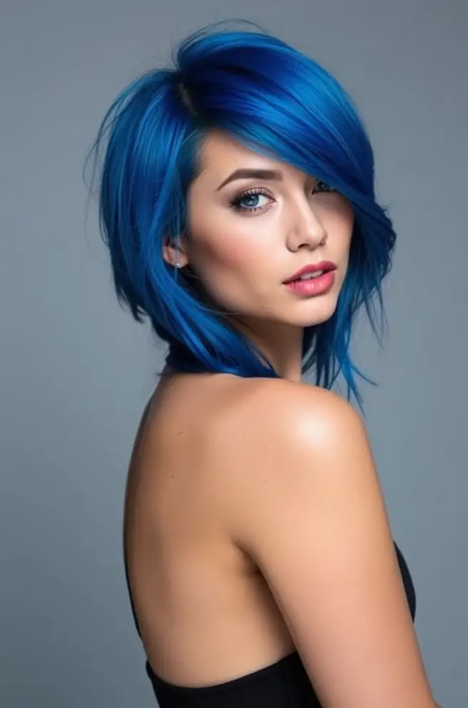 Vibrant Deep Blue Hair Styles for Women