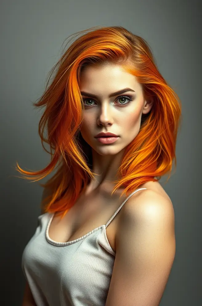 Vibrant Orange Hair for a Fierce Look