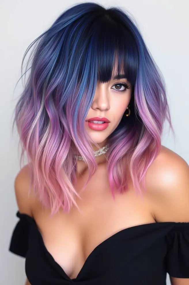 Vibrant Shoulder Length Hair Colors to Stand Out