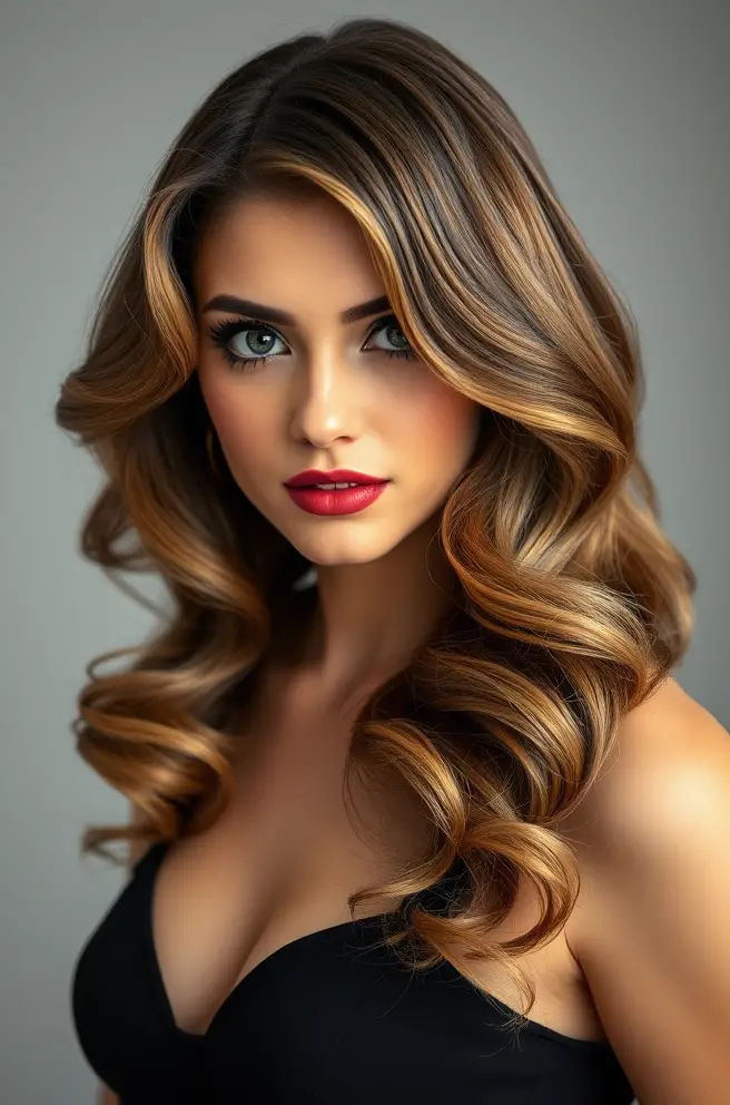 Vintage Dark Blonde Hair in Hollywood Waves