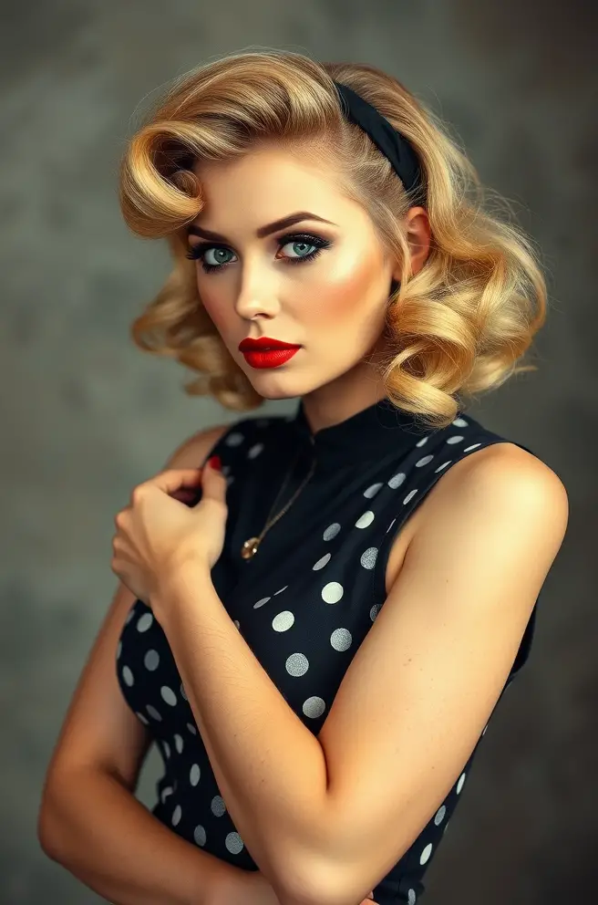 Vintage Pin Up Style for Dirty Blonde Hair