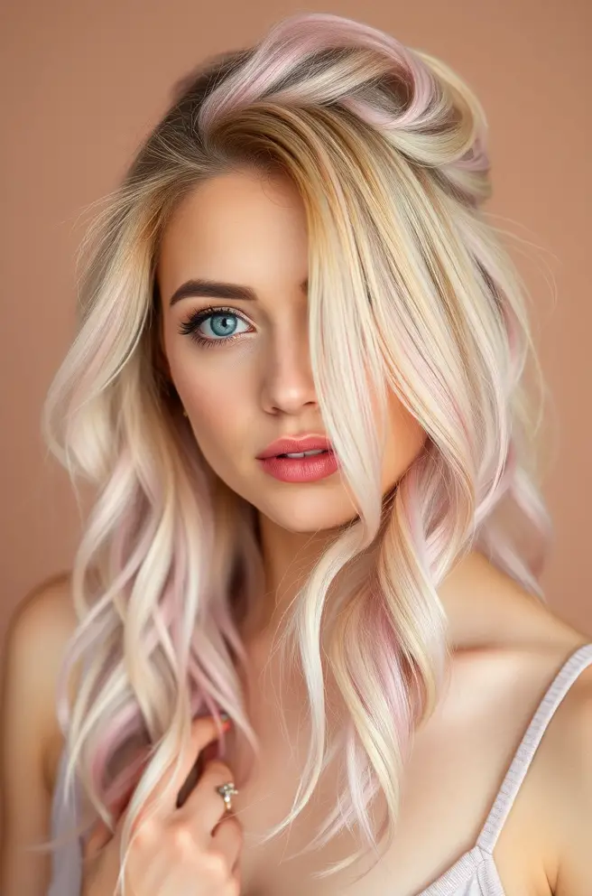 Whimsical Pastel Balayage Hair for a Fun Twist